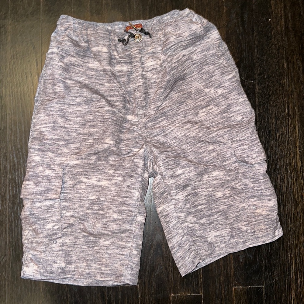 7 for all mankind gray bathing suit boys 14 gray with zipper and no net